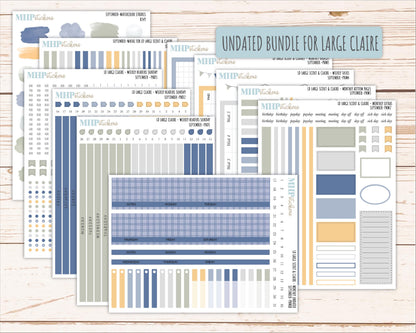 SEPTEMBER Neutral Color Stickers for the Large Scout & Claire Laurel Denise Planners || PTN26