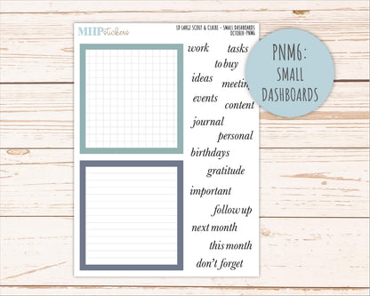 OCTOBER Neutral Color Stickers for the Large Scout & Claire Laurel Denise Planners || PTN26