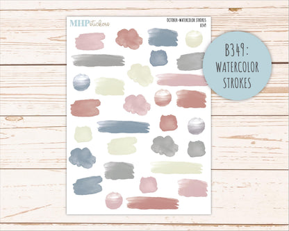 OCTOBER Neutral Color Stickers for the Large Scout & Claire Laurel Denise Planners || PTN26