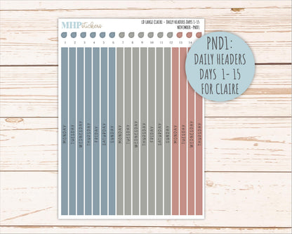 NOVEMBER Neutral Color Stickers for the Large Scout & Claire Laurel Denise Planners || PTN26