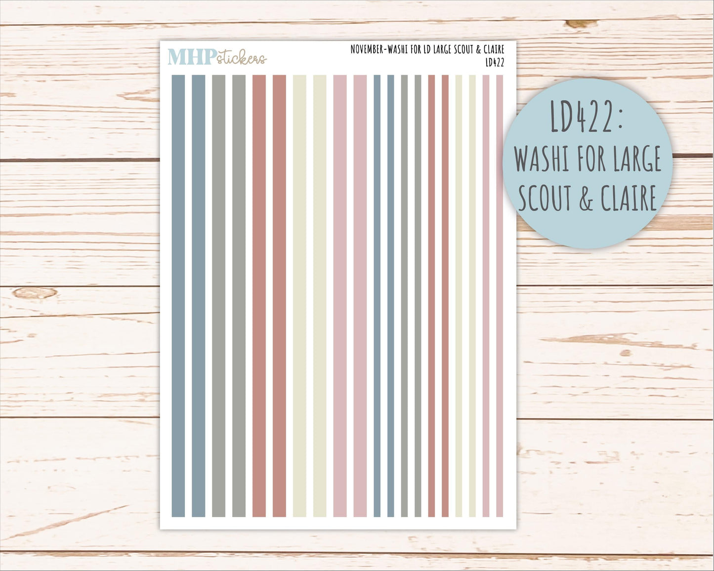 NOVEMBER Neutral Color Stickers for the Large Scout & Claire Laurel Denise Planners || PTN26