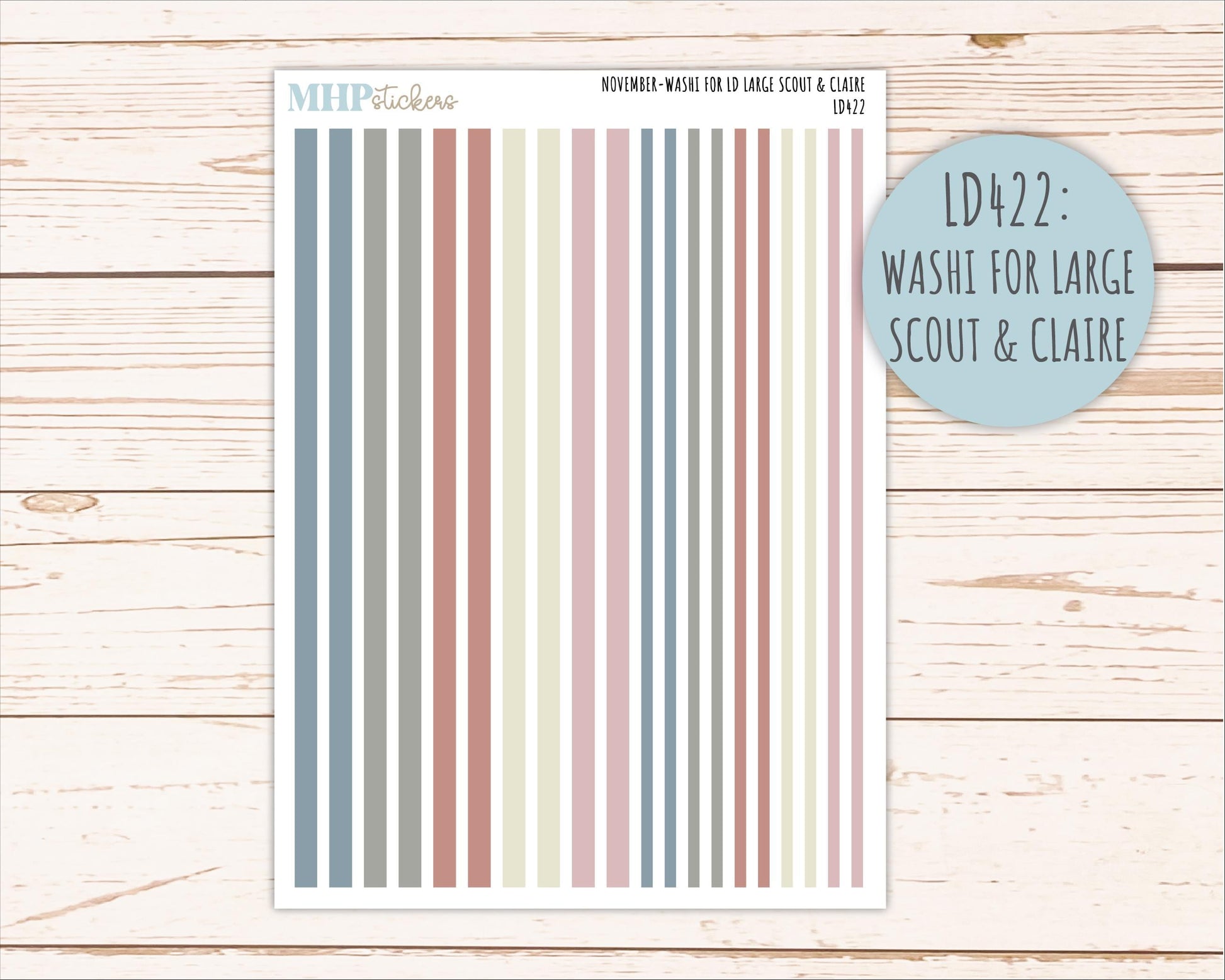 NOVEMBER Neutral Color Stickers for the Large Scout & Claire Laurel Denise Planners || PTN26