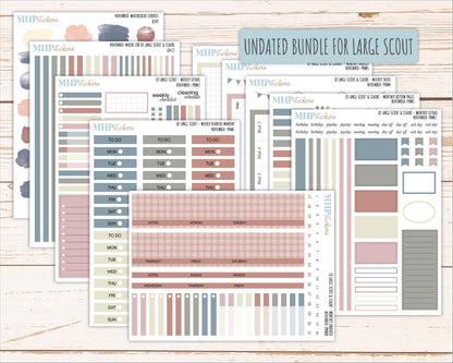 NOVEMBER Neutral Color Stickers for the Large Scout & Claire Laurel Denise Planners || PTN26