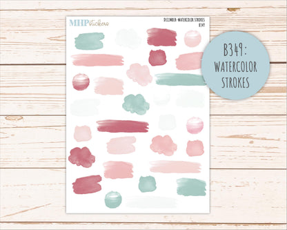 DECEMBER Neutral Color Stickers for the Large Scout & Claire Laurel Denise Planners || PTN26