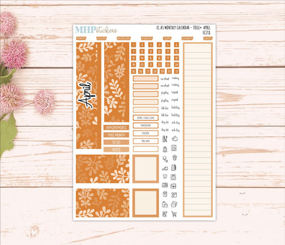 Monthly Headers for A5 Erin Condren Planners. TOILE Color Way || EC218
