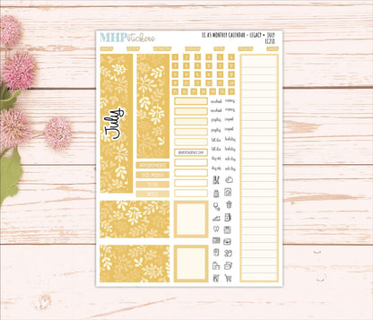 Monthly Headers for A5 Erin Condren Planners. LEGACY Color Way || EC218