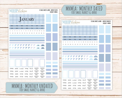JANUARY 2026 Neutral Collection Stickers for Small Nancy & Anne. Laurel Denise Planners || MN