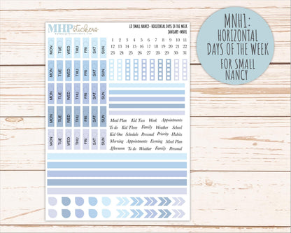 JANUARY 2026 Neutral Collection Stickers for Small Nancy & Anne. Laurel Denise Planners || MN