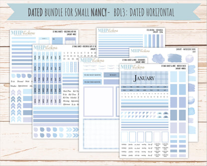 JANUARY 2026 Neutral Collection Stickers for Small Nancy & Anne. Laurel Denise Planners || MN