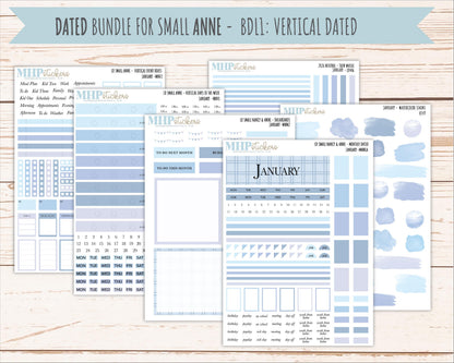 JANUARY 2026 Neutral Collection Stickers for Small Nancy & Anne. Laurel Denise Planners || MN