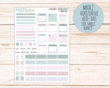 FEBRUARY 2026 Neutral Collection Stickers for Small Nancy & Anne. Laurel Denise Planners || MN