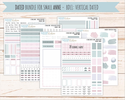 FEBRUARY 2026 Neutral Collection Stickers for Small Nancy & Anne. Laurel Denise Planners || MN