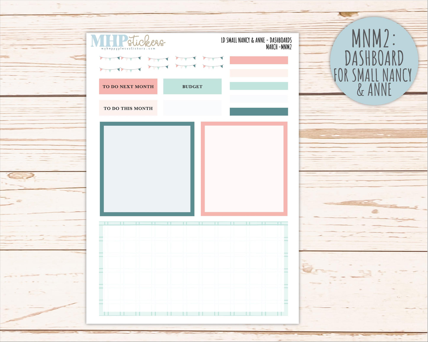 MARCH 2026 Neutral Collection Stickers for Small Nancy & Anne. Laurel Denise Planners || MN