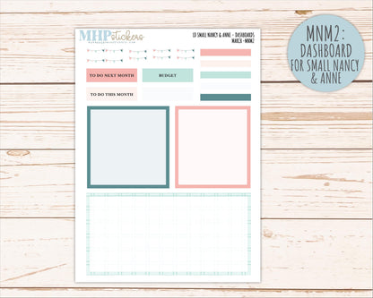 MARCH 2026 Neutral Collection Stickers for Small Nancy & Anne. Laurel Denise Planners || MN