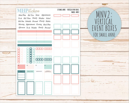MARCH 2026 Neutral Collection Stickers for Small Nancy & Anne. Laurel Denise Planners || MN