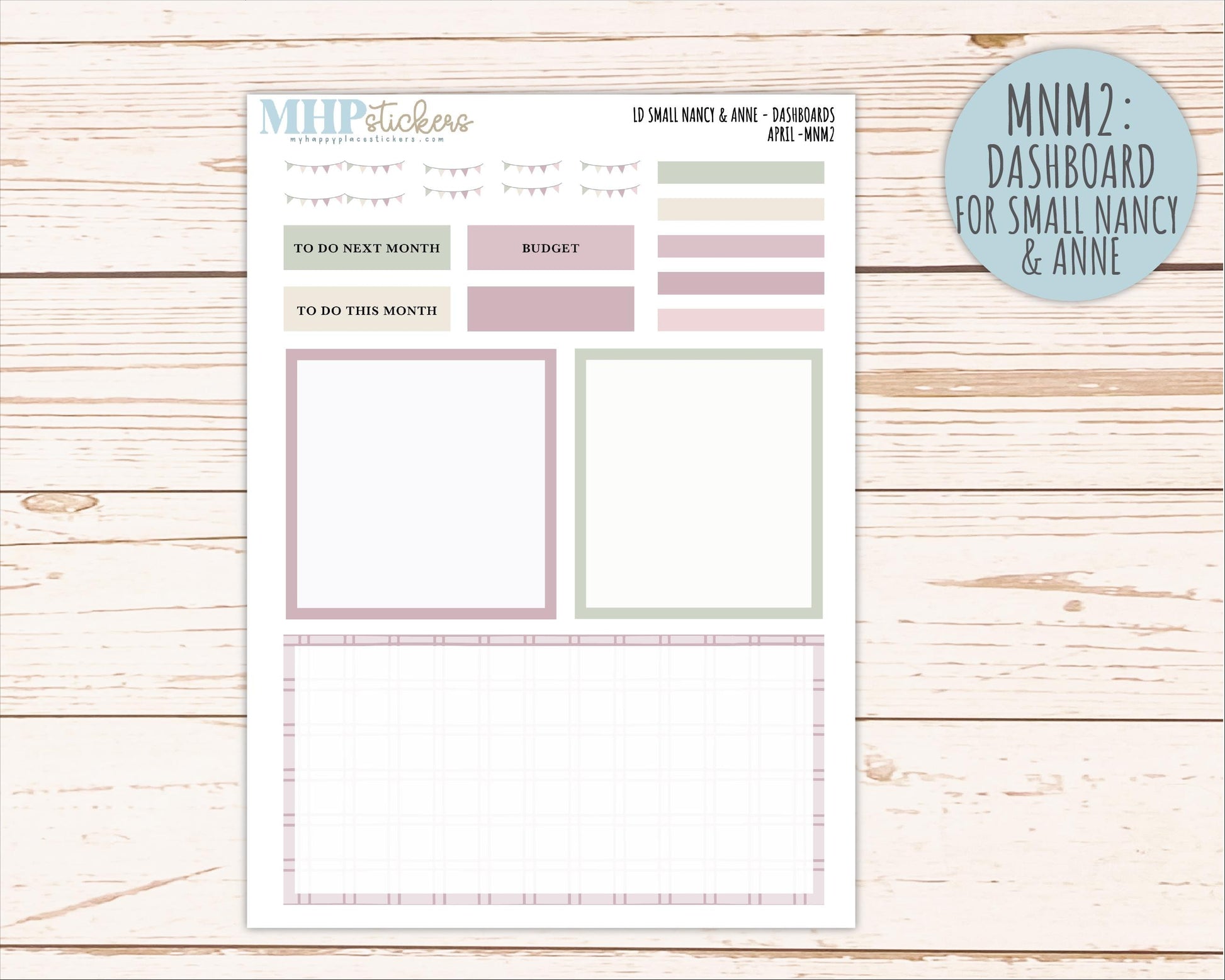 APRIL 2026 Neutral Collection Stickers for Small Nancy & Anne. Laurel Denise Planners || MN