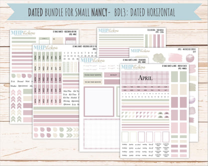 APRIL 2026 Neutral Collection Stickers for Small Nancy & Anne. Laurel Denise Planners || MN
