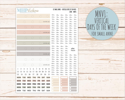 JUNE 2026 Neutral Collection Stickers for Small Nancy & Anne. Laurel Denise Planners || MN