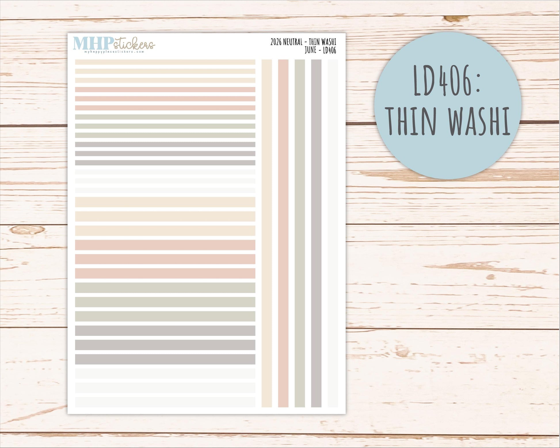 JUNE 2026 Neutral Collection Stickers for Small Nancy & Anne. Laurel Denise Planners || MN