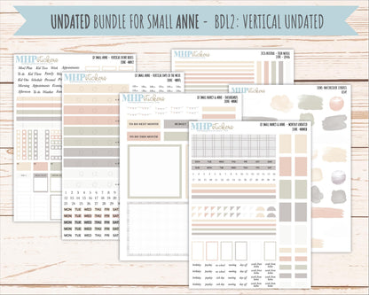 JUNE 2026 Neutral Collection Stickers for Small Nancy & Anne. Laurel Denise Planners || MN