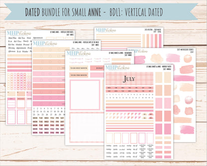 JULY 2026 Neutral Collection Stickers for Small Nancy & Anne. Laurel Denise Planners || MN