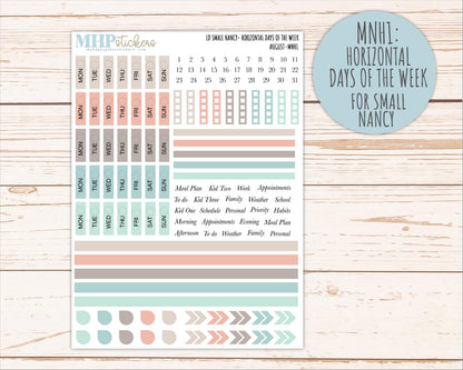 AUGUST 2026 Neutral Collection Stickers for Small Nancy & Anne. Laurel Denise Planners || MN