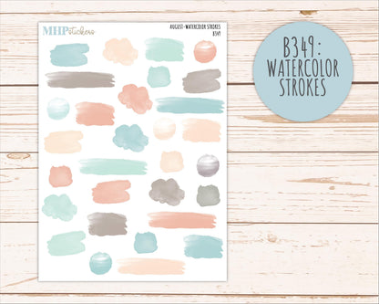 AUGUST 2026 Neutral Collection Stickers for Small Nancy & Anne. Laurel Denise Planners || MN