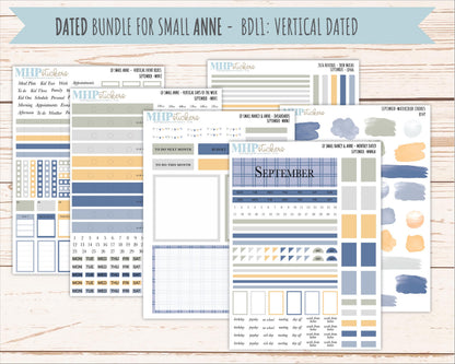 SEPTEMBER 2026 Neutral Collection Stickers for Small Nancy & Anne. Laurel Denise Planners || MN