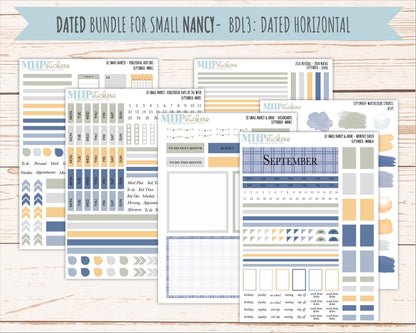 SEPTEMBER 2026 Neutral Collection Stickers for Small Nancy & Anne. Laurel Denise Planners || MN