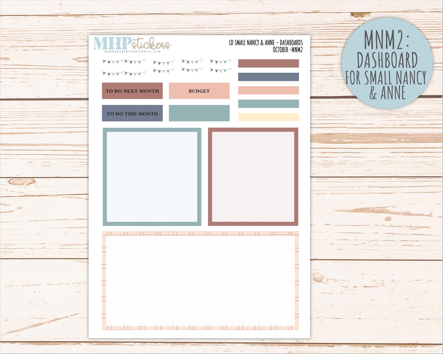 OCTOBER 2026 Neutral Collection Stickers for Small Nancy & Anne. Laurel Denise Planners || MN