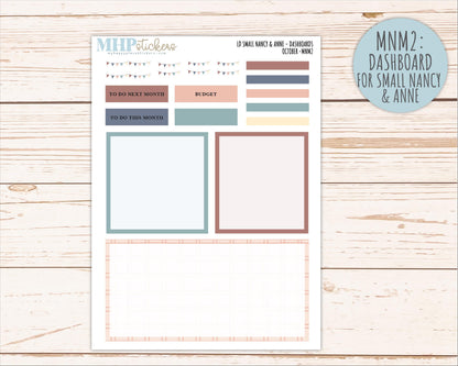 OCTOBER 2026 Neutral Collection Stickers for Small Nancy & Anne. Laurel Denise Planners || MN