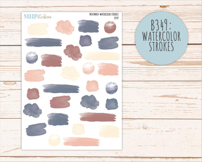 NOVEMBER 2026 Neutral Collection Stickers for Small Nancy & Anne. Laurel Denise Planners || MN