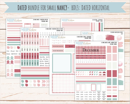 DECEMBER 2026 Neutral Collection Stickers for Small Nancy & Anne. Laurel Denise Planners || MN