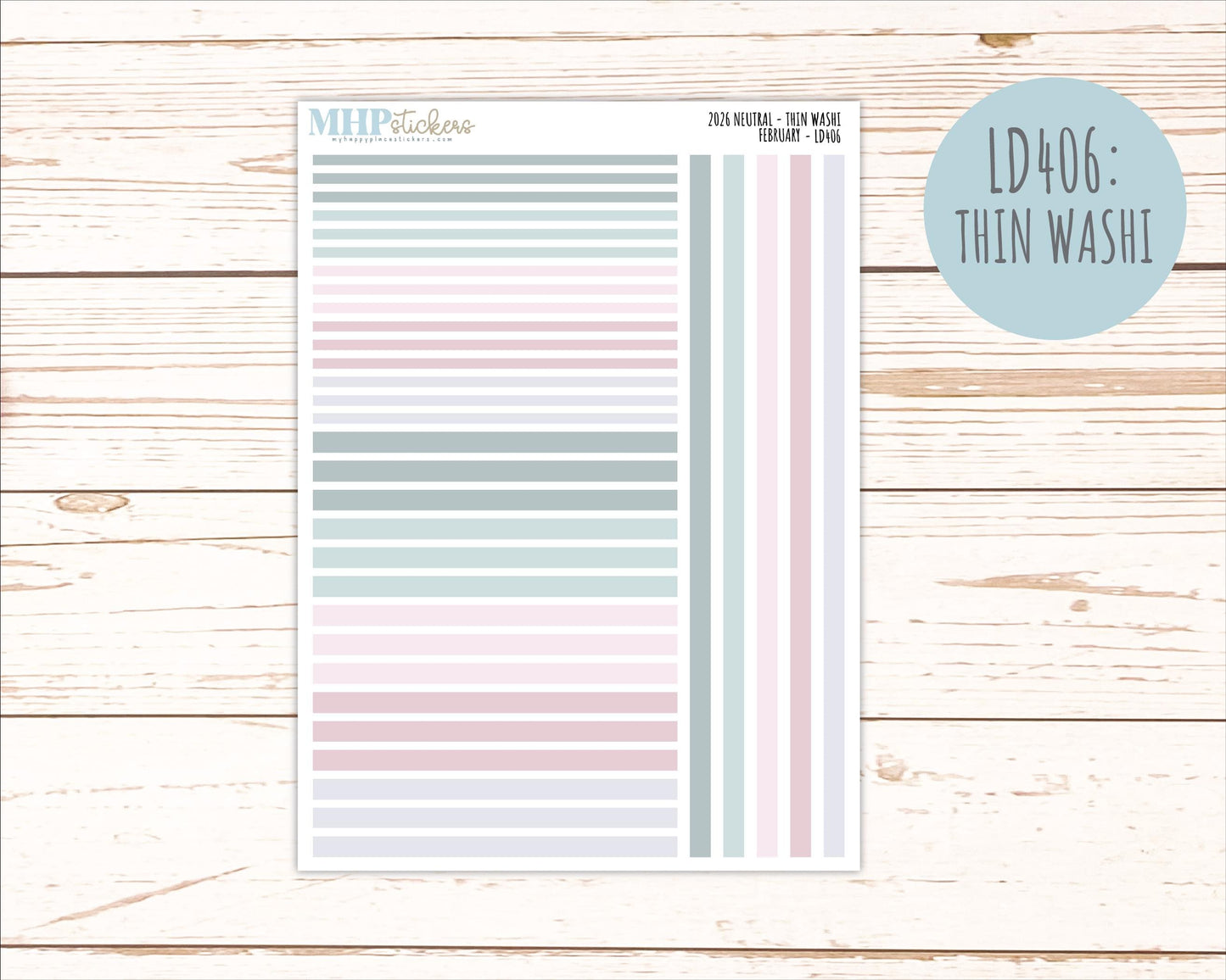 FEBRUARY 2026 Neutral Collection Stickers for the Large Nancy, Anne, & Billie Laurel Denise Planners || OGN