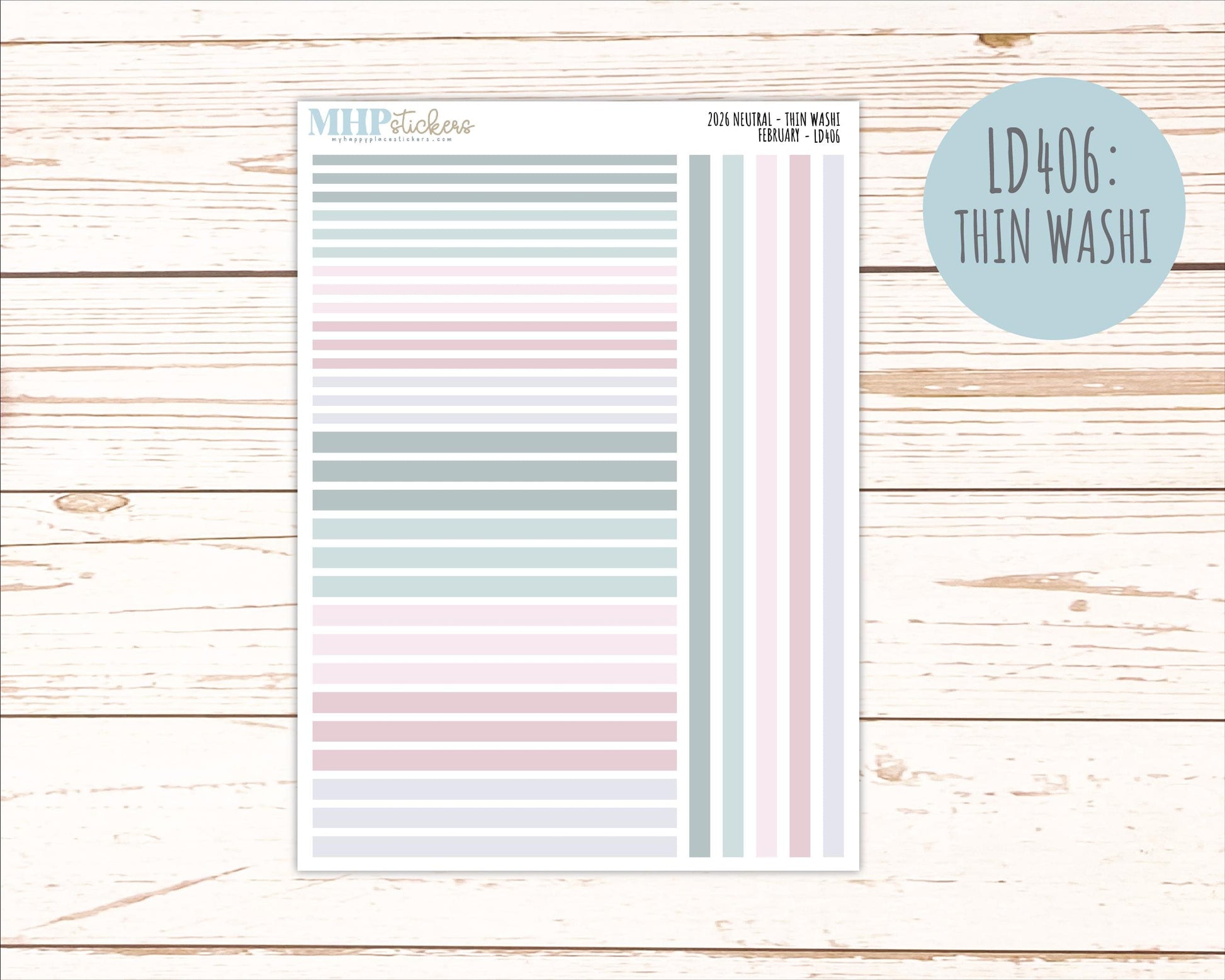 FEBRUARY 2026 Neutral Collection Stickers for the Large Nancy, Anne, & Billie Laurel Denise Planners || OGN