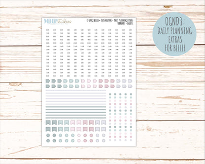 FEBRUARY 2026 Neutral Collection Stickers for the Large Nancy, Anne, & Billie Laurel Denise Planners || OGN
