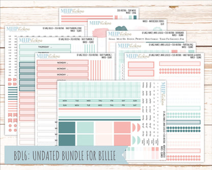 MARCH 2026 Neutral Collection Stickers for the Large Nancy, Anne, & Billie Laurel Denise Planners || OGN