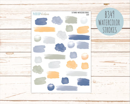 SEPTEMBER 2026 Neutral Collection Stickers for the Large Nancy, Anne, & Billie Laurel Denise Planners || OGN