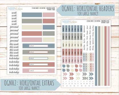 NOVEMBER 2026 Neutral Collection Stickers for the Large Nancy, Anne, & Billie Laurel Denise Planners || OGN