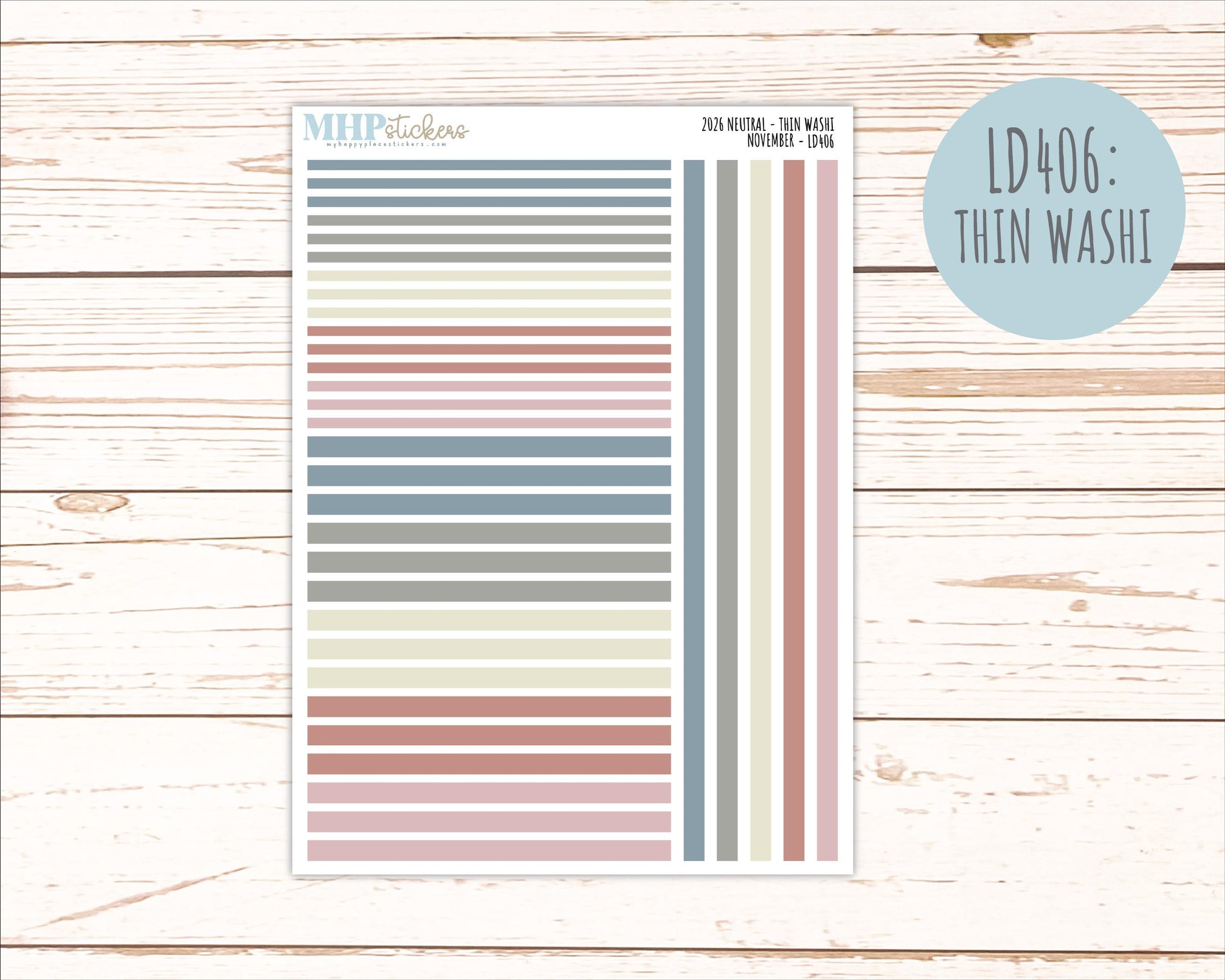 NOVEMBER 2026 Neutral Collection Stickers for the Large Nancy, Anne, & Billie Laurel Denise Planners || OGN