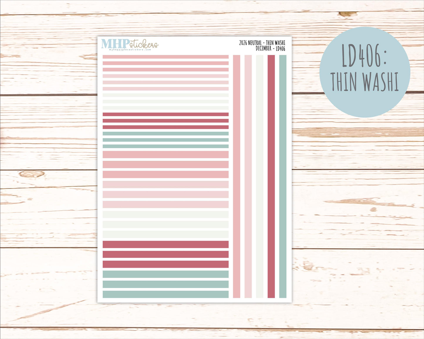 DECEMBER 2026 Neutral Collection Stickers for the Large Nancy, Anne, & Billie Laurel Denise Planners || OGN