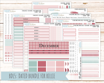 DECEMBER 2026 Neutral Collection Stickers for the Large Nancy, Anne, & Billie Laurel Denise Planners || OGN