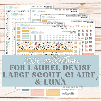JUNE 2026 Stickers for the Large Scout & Large Claire Laurel Denise Planners "Wander" || PT