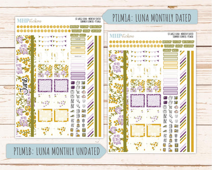 JUNE 2026 Stickers for the Large Scout & Large Claire Laurel Denise Planners "Summer Flowers" || PT
