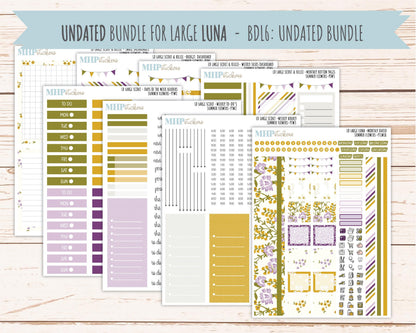 JUNE 2026 Stickers for the Large Scout & Large Claire Laurel Denise Planners "Summer Flowers" || PT