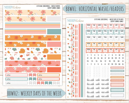 AUGUST 2026 Stickers for the Mae & Kristy Laurel Denise Planners "Groovy Summer" || BB