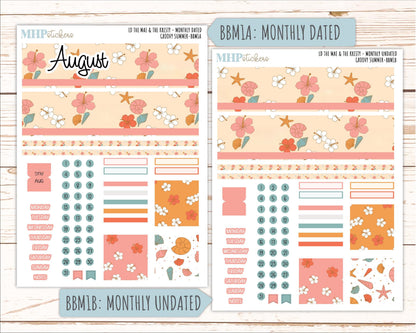 AUGUST 2026 Stickers for the Mae & Kristy Laurel Denise Planners "Groovy Summer" || BB