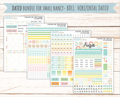 AUGUST 2026 Stickers for Small Nancy & Anne Laurel Denise Planners "Hello Sunshine" || MN