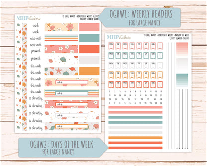AUGUST 2026 Stickers for Large Nancy, Anne, & Billie Planners. Laurel Denise Planners "Groovy Summer" || OG