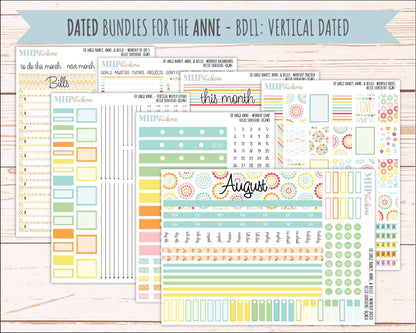 AUGUST 2026 Stickers for Large Nancy, Anne, & Billie Planners. Laurel Denise Planners "Hello Sunshine" || OG